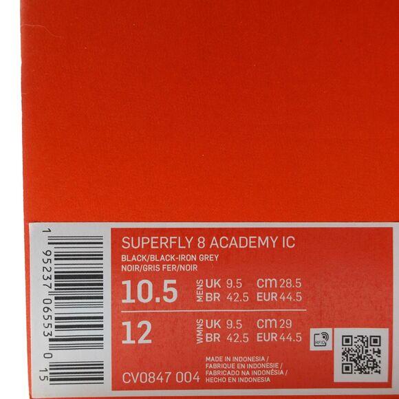 Nike Mercurial Superfly 8 Academy Indoor Court Soccer Shoes CV0847 004 Mens 10.5 main image 2